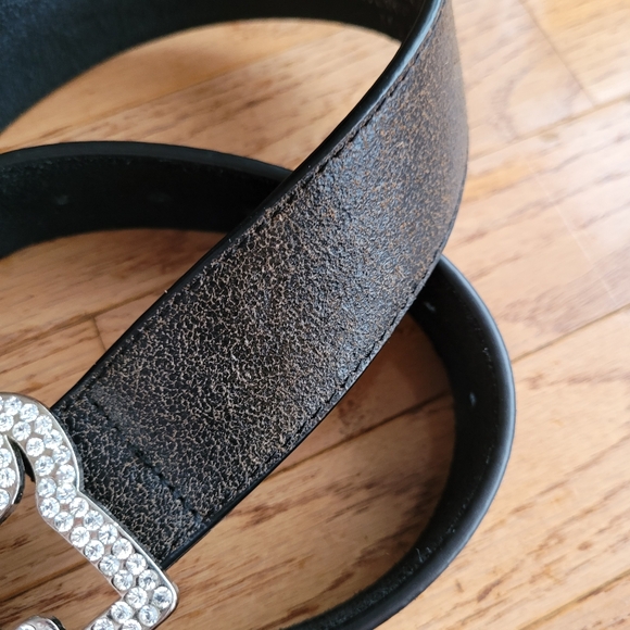 Y2K Joshua Perets Yorkie Dog Brand Buckle Crystals XXS - Picture 3 of 10